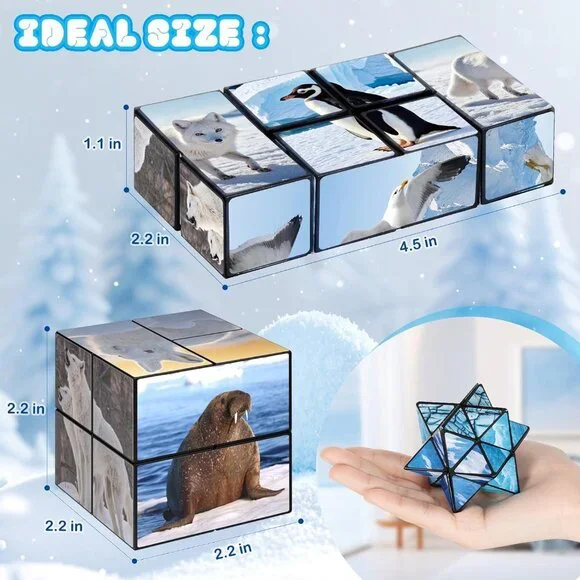 2 in 1 Magic Cube Set, Fidget Toy for Kids Adults, Yoshimoto Cube for Ages 8-12, - Picture 2 of 8